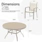 Hearth and Haven 7-Pieces Outdoor Dining Set with Stackable Chairs and Round Table in Sandstone, , large