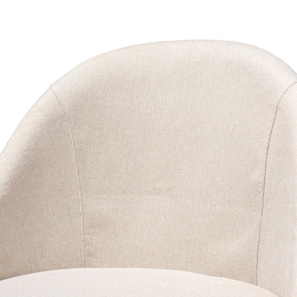Baxton Studio Carra Swivel Counter Stool with Light Beige Cushion in Walnut (Set of 2), , large