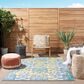 Nourison Aloha 6" x 9" Ivory and Blue Indoor/Outdoor Area Rug, , large