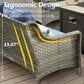 HOMLUX Outdoor Arm Chair in Diamond Blue (Set of 2), , large