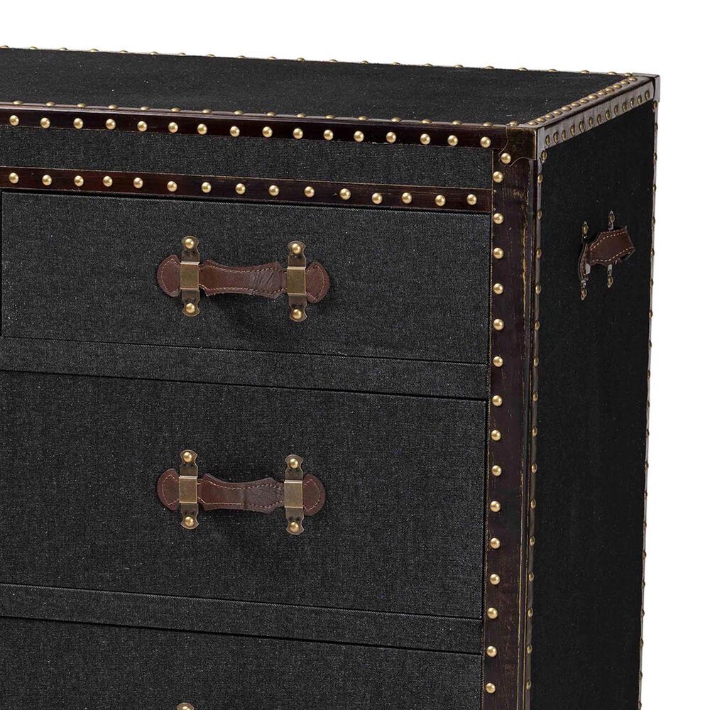 Baxton Studio Benton 4-Drawer Storage Cabinet in Black, , large