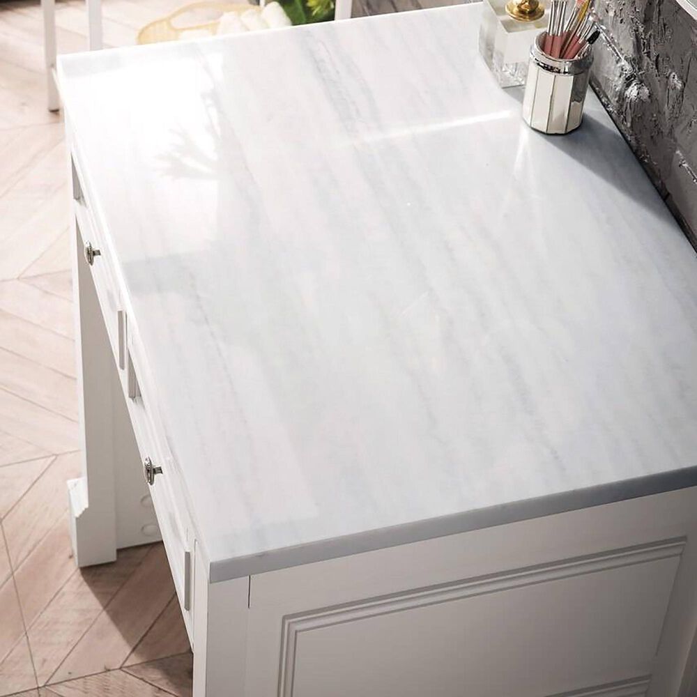 James Martin Vanities De Soto 30&quot; Countertop Unit in Bright White with 3 cm Arctic Fall Solid Surface Top, , large
