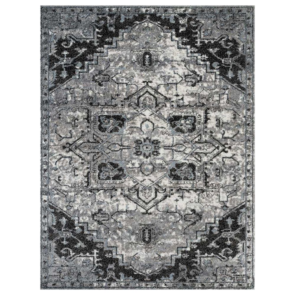 Amer Rugs Alexandria 7"9" x 9"9" Ivory and Gray Area Rug, , large