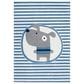 Safavieh Carousel Animals 8" x 10" Ivory and Blue Kids  Area Rug, , large