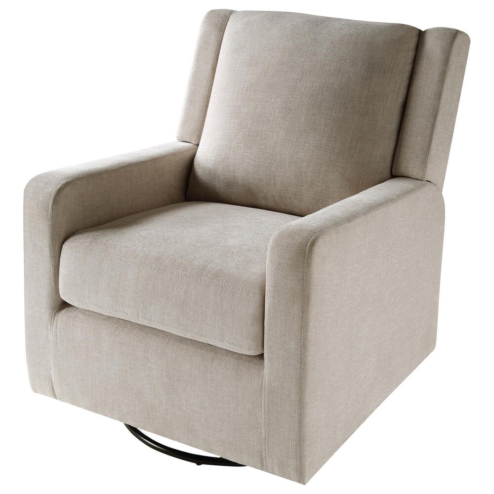 Ovis Clara Nursery Swivel Glider Chair in Sand Beige and Black, , large