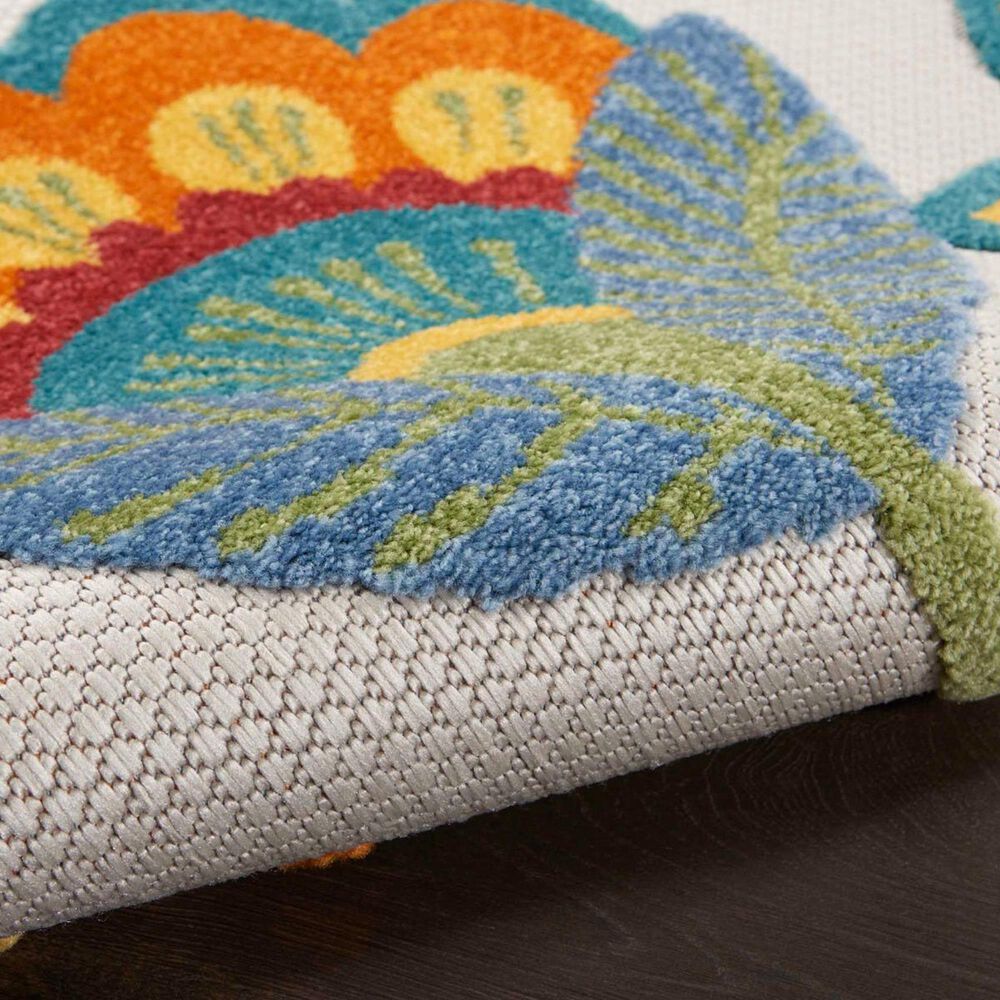 Nourison Aloha 2&#39;3&quot; x 8&#39; Indoor/Outdoor Multicolor Runner, , large