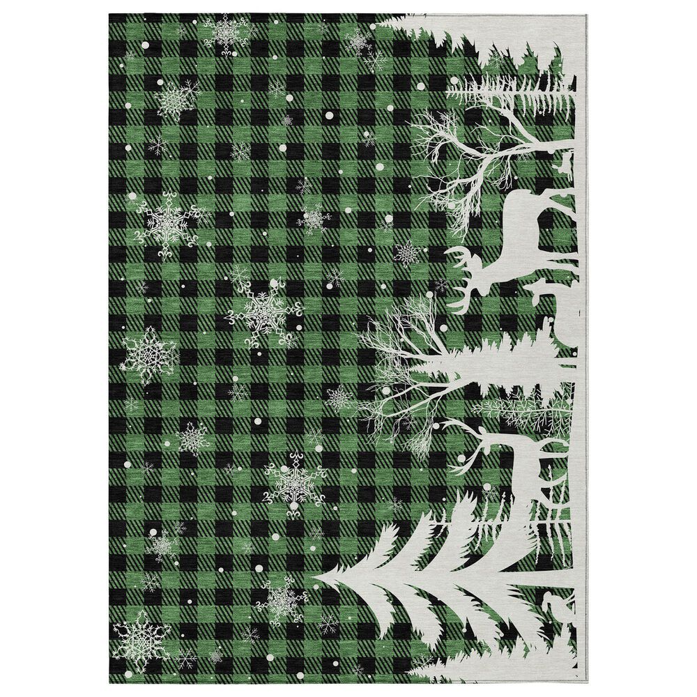 Dalyn Rug Company Wonderland WN32 5" x 7"6" Green Indoor/Outdoor Area Rug, , large