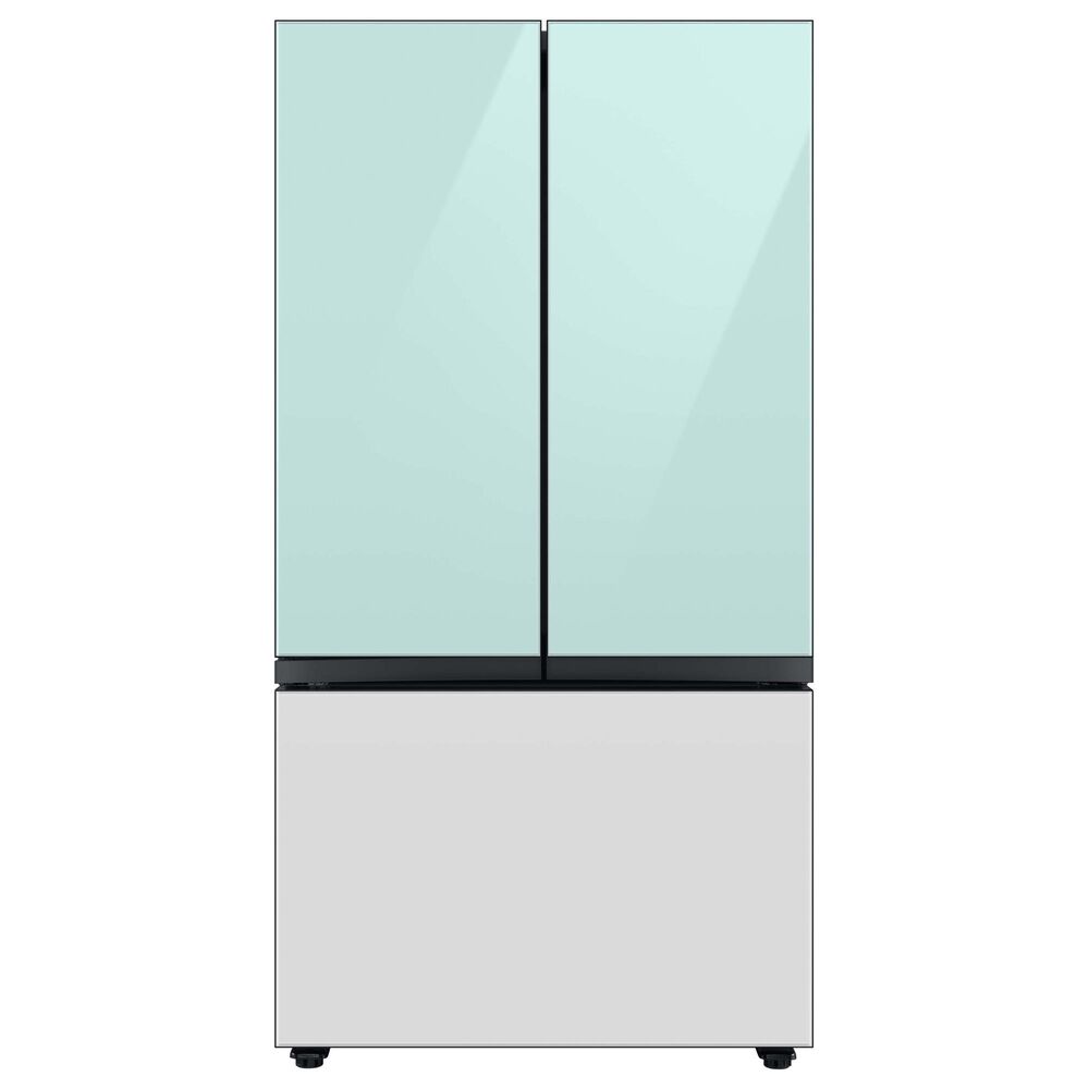 Samsung Bespoke Bespoke 3-Door French Door Refrigerator Top Panel in Morning Blue Glass, , large