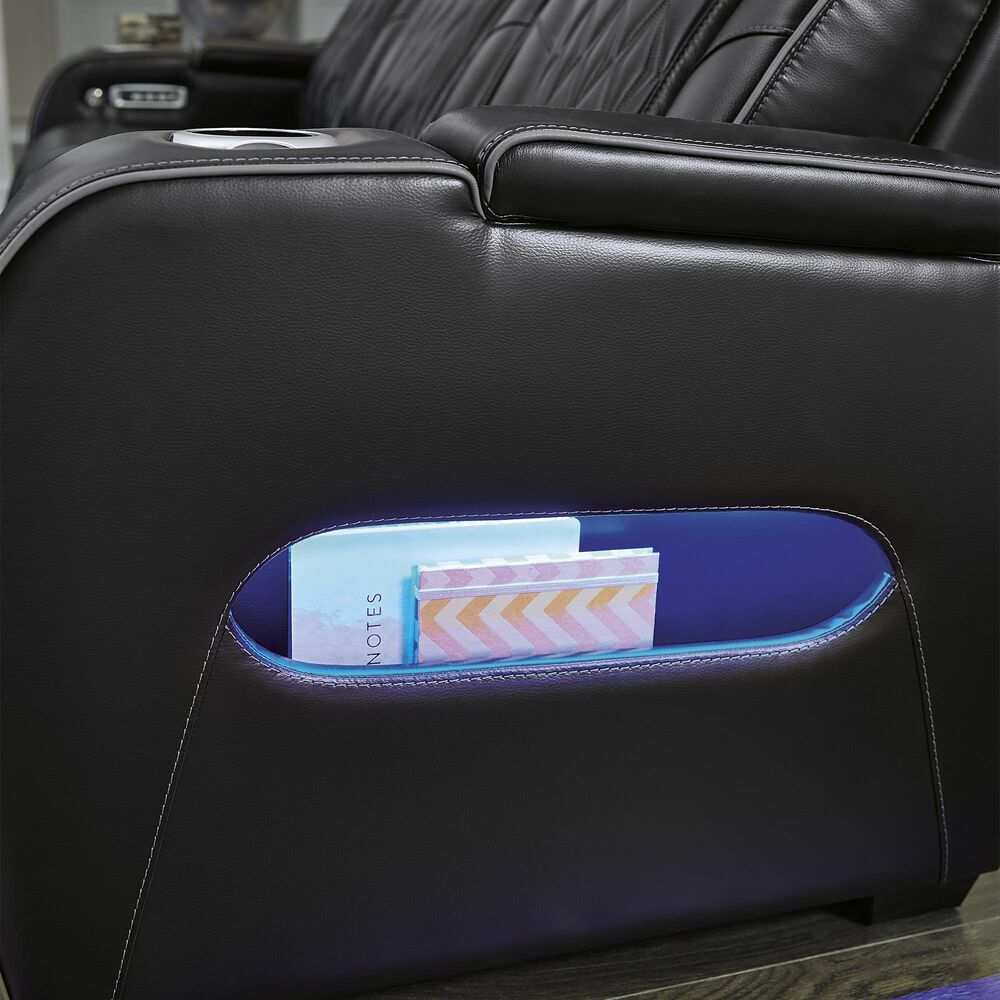 Ashley Boyington Power Reclining Sofa in Black, , large