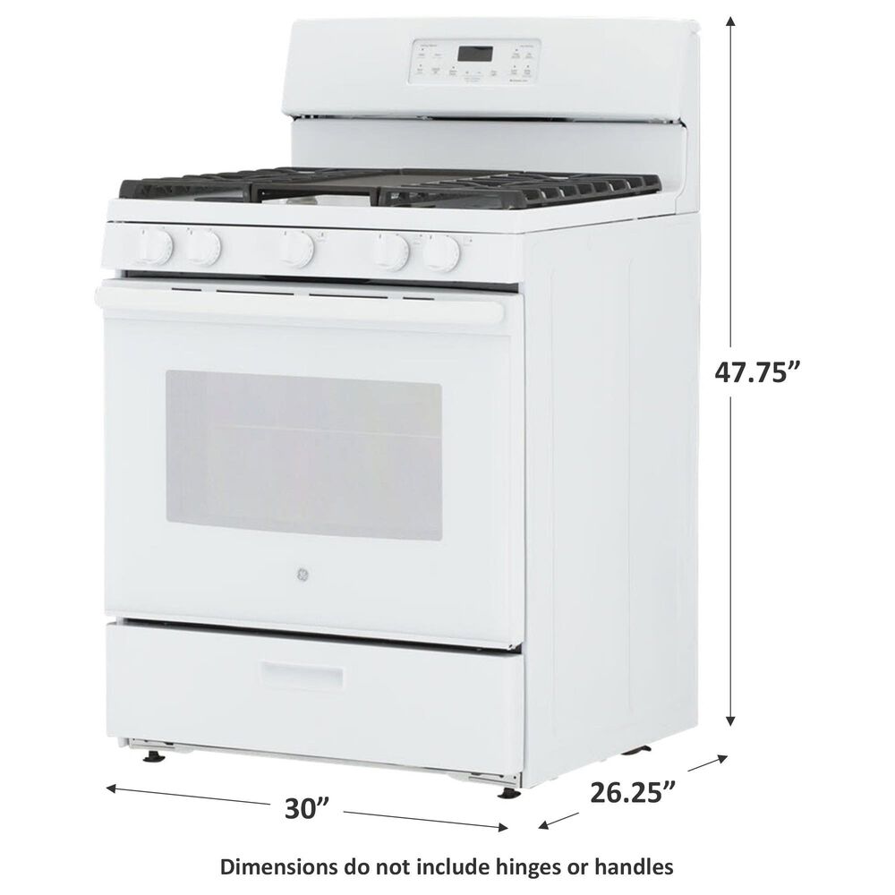 GE Appliances 5.0 Cu. Ft. Freestanding Gas Range in White, , large