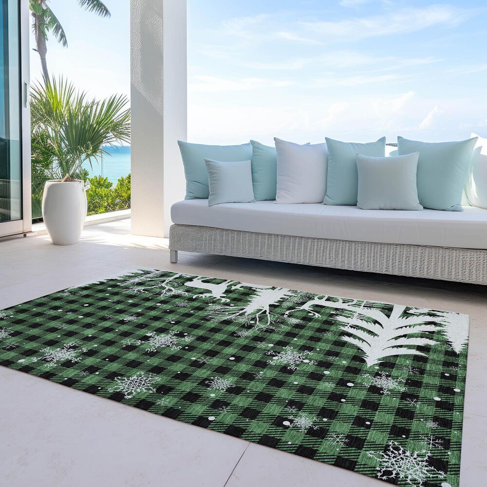 Dalyn Rug Company Wonderland WN32 5&#39; x 7&#39;6&quot; Green Indoor/Outdoor Area Rug, , large