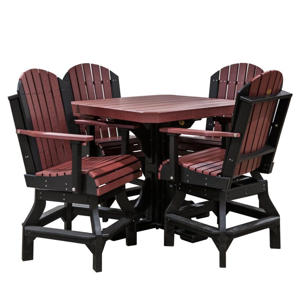Amish Orchard Poly Counter Table in Cherrywood and Black, , large