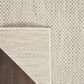 Nourison Courtyard Ivory and Silver 5" Square Indoor/Outdoor Area Rug, , large