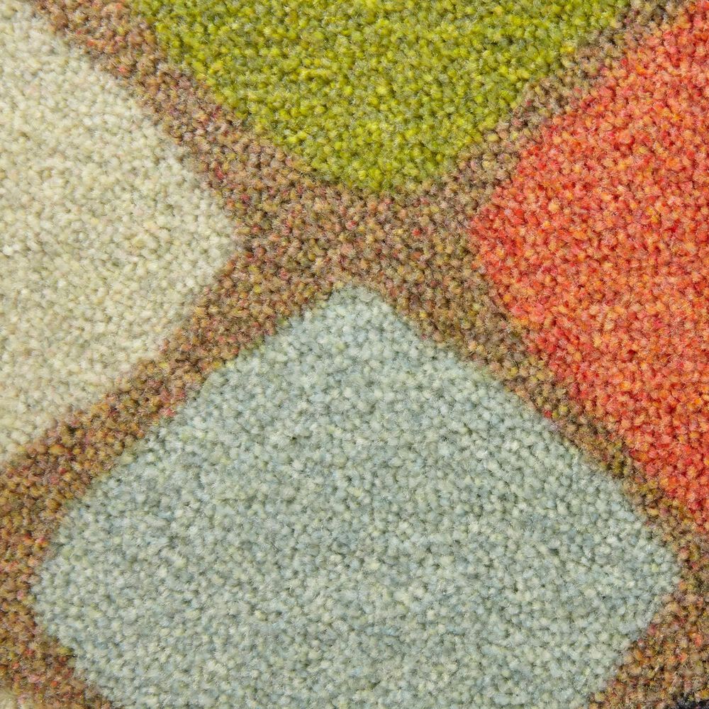 Karastan Prismatic 5&#39; x 8&#39; Blue, Green, Gray and Yellow Kids Area Rug, , large