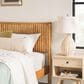 Walker Edison Paris Queen Platform Bed with Reeded Headboard in Blonde, , large