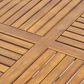 Hearth and Haven 70" Outdoor Oval Dining Table with Slatted Tabletop and Curved Y-Shaped Legs in Teak, , large
