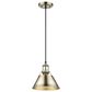 Golden Lighting Orwell 1-Light Small Pendant in Aged Brass, , large