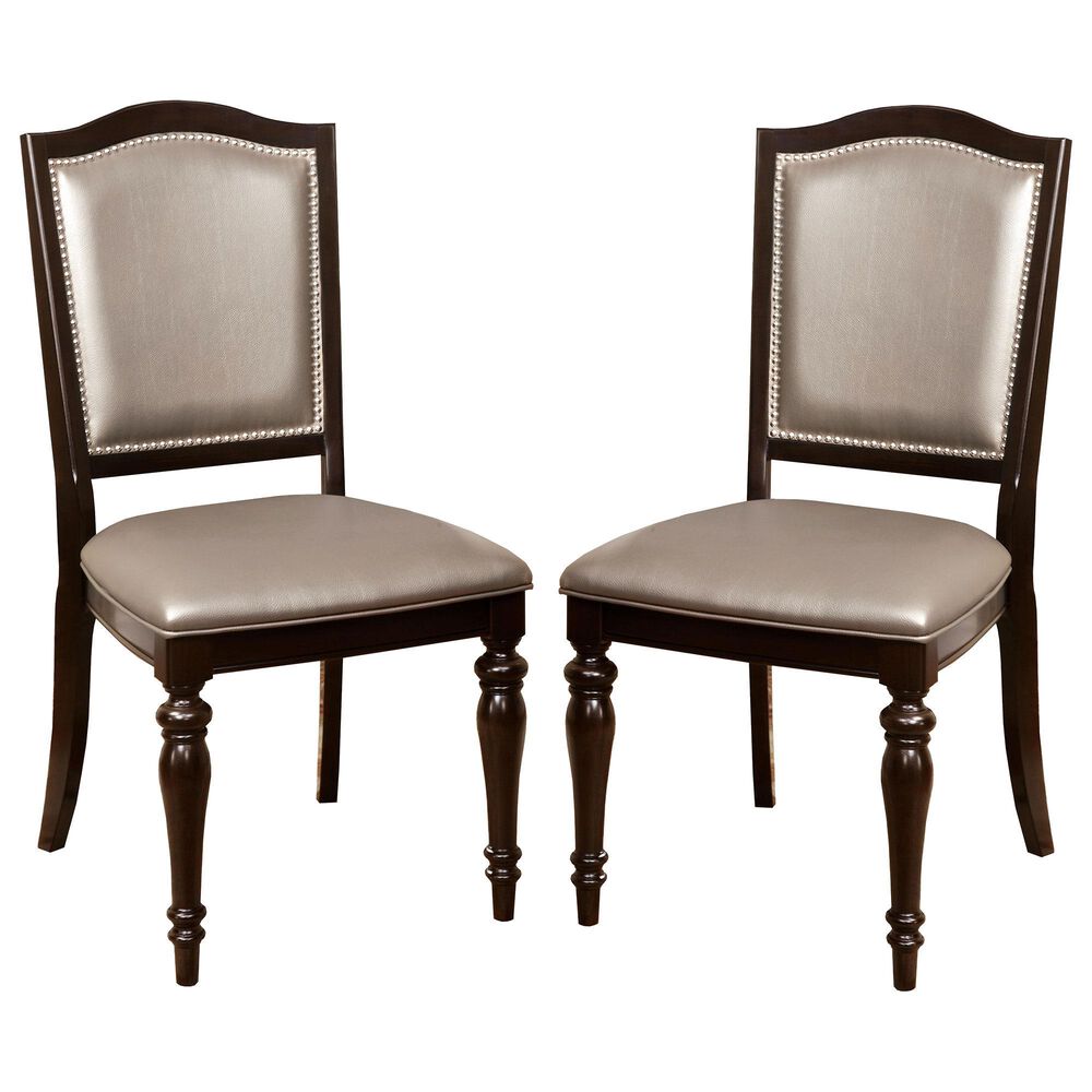 Furniture of America Rupert Dining Chair in Dark Walnut (Set of 2), , large
