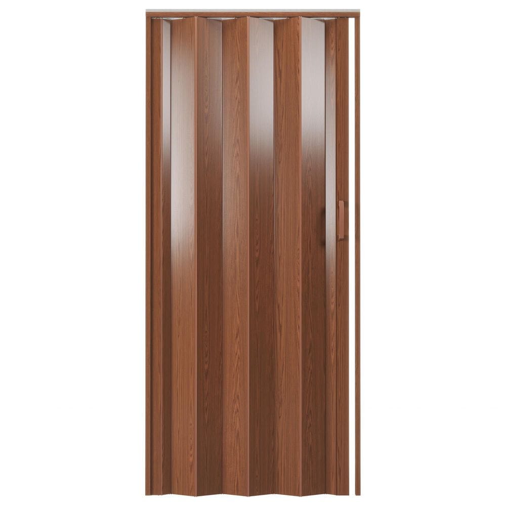 Rta Products Llc Loft Series 48" Premium Double Walled PVC Foldable Accordion Doors in Walnut, , large