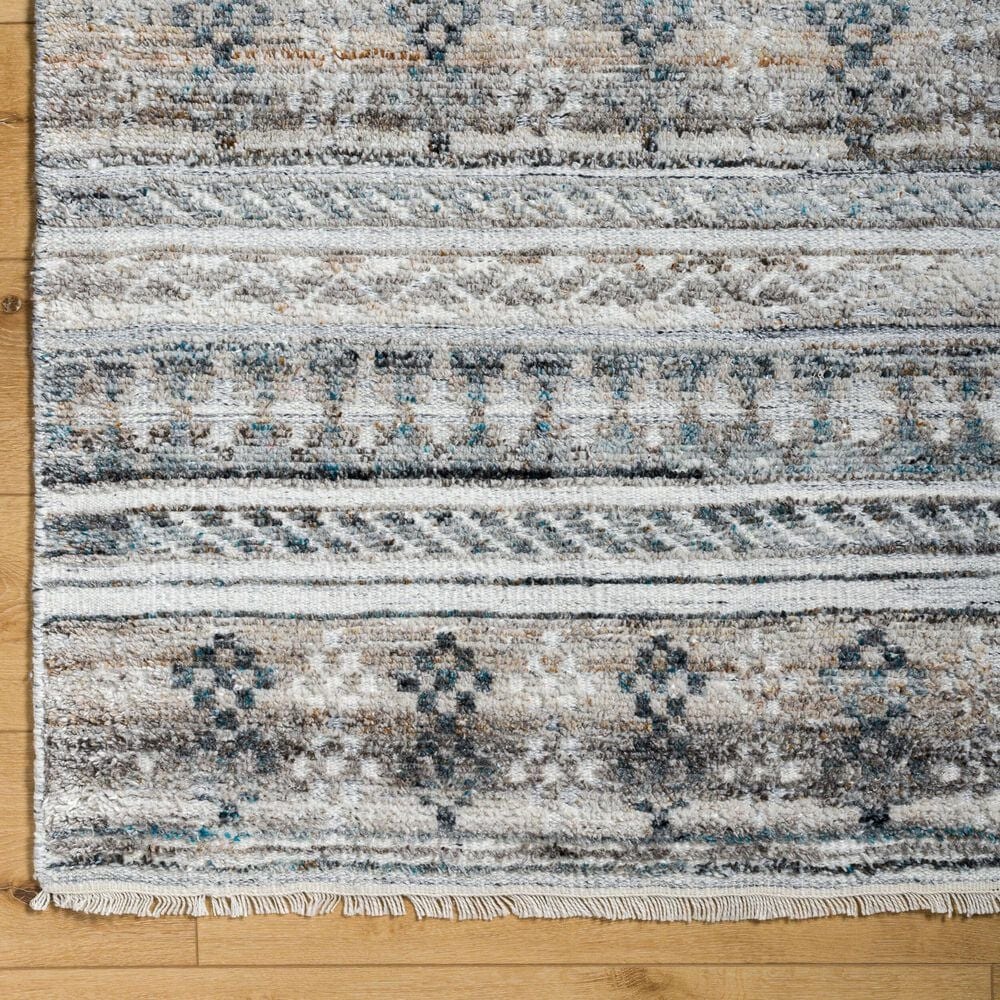 Surya Pompei Brown, Off-White, Light Gray, Black, Dark Blue and Charcoal 10&#39; x 14&#39; Area Rug, , large