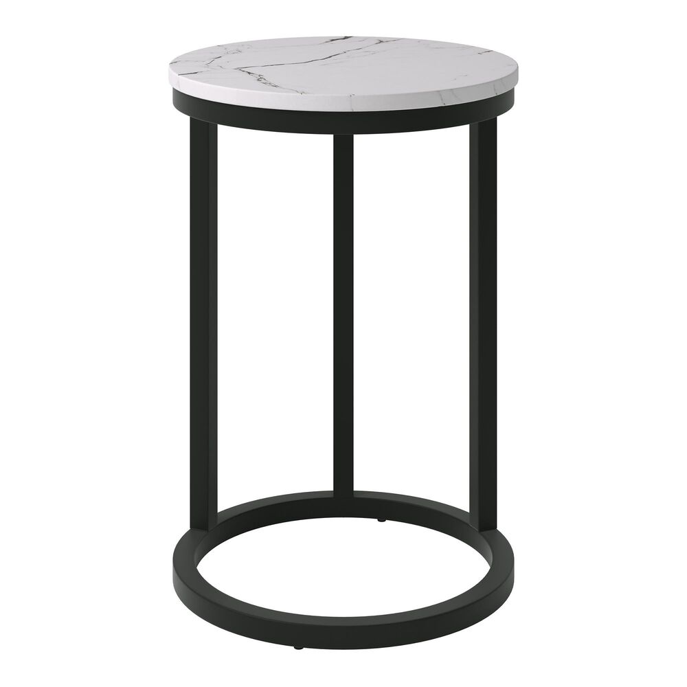 CorLiving Side Table in Black and White, , large