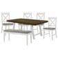 Mayberry Hill Summerville 6-Piece Rectangular Dining Set in Oak and Antique White, , large