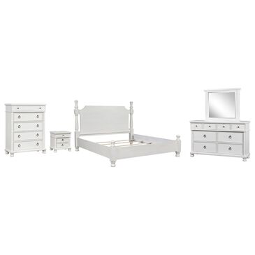 Ashley Rowlenstown 5-Piece California King Poster Bedroom Set in Antique White, , large