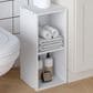 HOMLUX 2-Tier Space Saving Storage Bookcase with Adjustable Shelf in White, , large