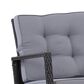 CorLiving Parksville Patio Rocking Chair in Black/Ash Gray, , large