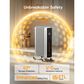 DREO Oil-filled Radiant Tower Indoor Electric Space Heater with Remote in White, , large