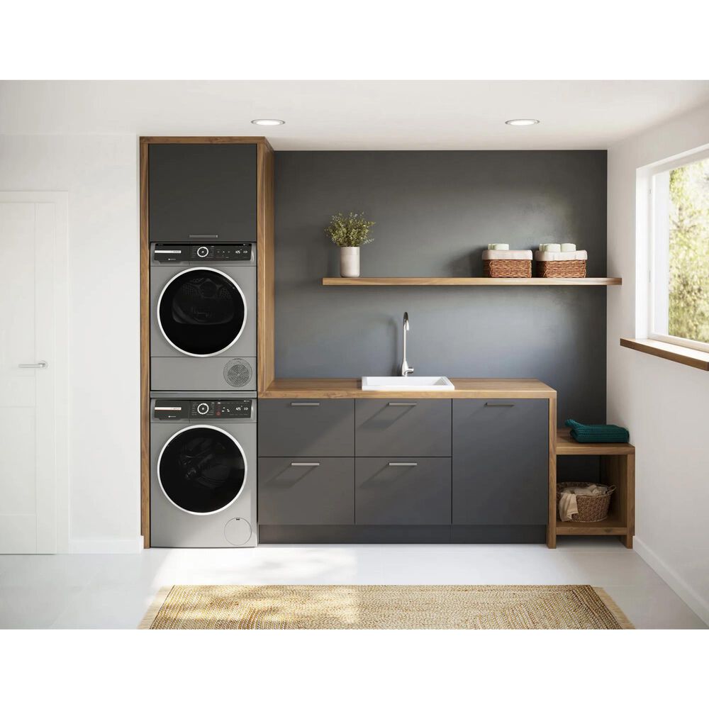 Bosch 800 Series 2.4 Cu. Ft. Front Load Compact Washer in Pearl Steel, , large