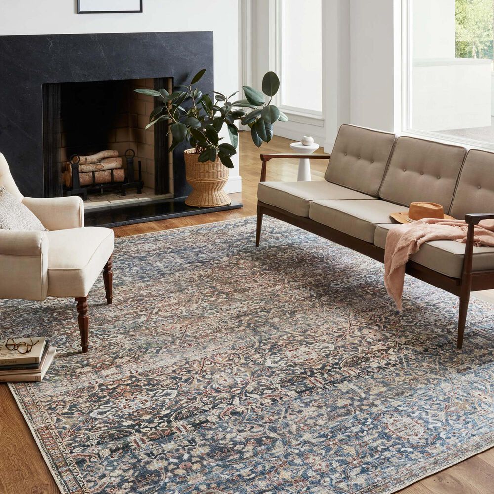 Chris Loves Julia x Loloi Jules 9&#39;6&quot; x 14&#39; Denim and Spice Area Rug, , large