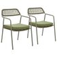 Zuo Modern Rio Outdoor Dining Chair in Green (Set of 2), , large