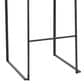 Lumisource Fuji Stackable Barstool with Black Faux Leather Cushion in Black (Set of 2), , large
