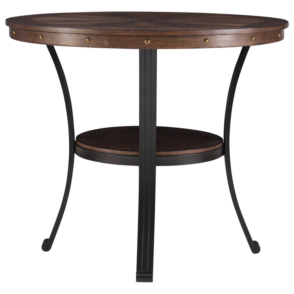 Linon Home Decor Franklin Counter Height Table in Umber Brown and Black - Table Only, , large