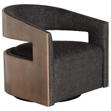 Century Brayden Swivel Chair in Charcoal, , large