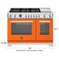 Bertazzoni Professional 7.0 Cu. Ft. Freestanding Dual Fuel Range in Arancio, , large
