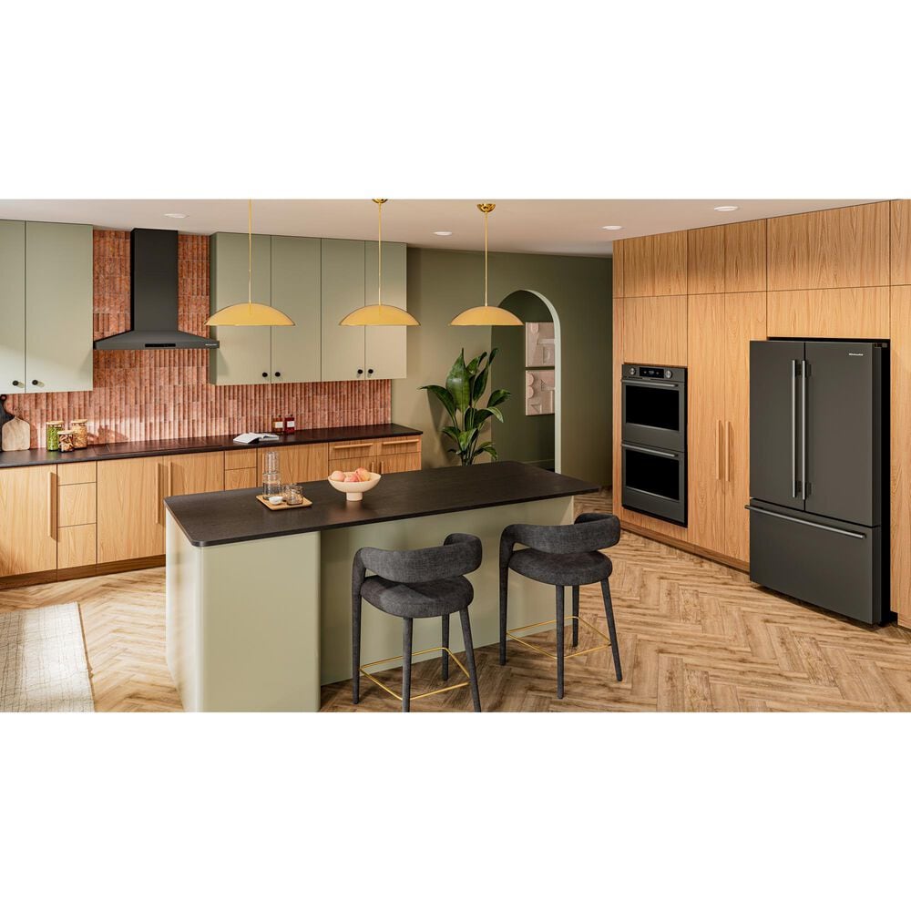 KitchenAid 10 Cu. Ft. Smart Electric Double Wall Oven with Intelligent Cooking Camera in Black Ore, , large