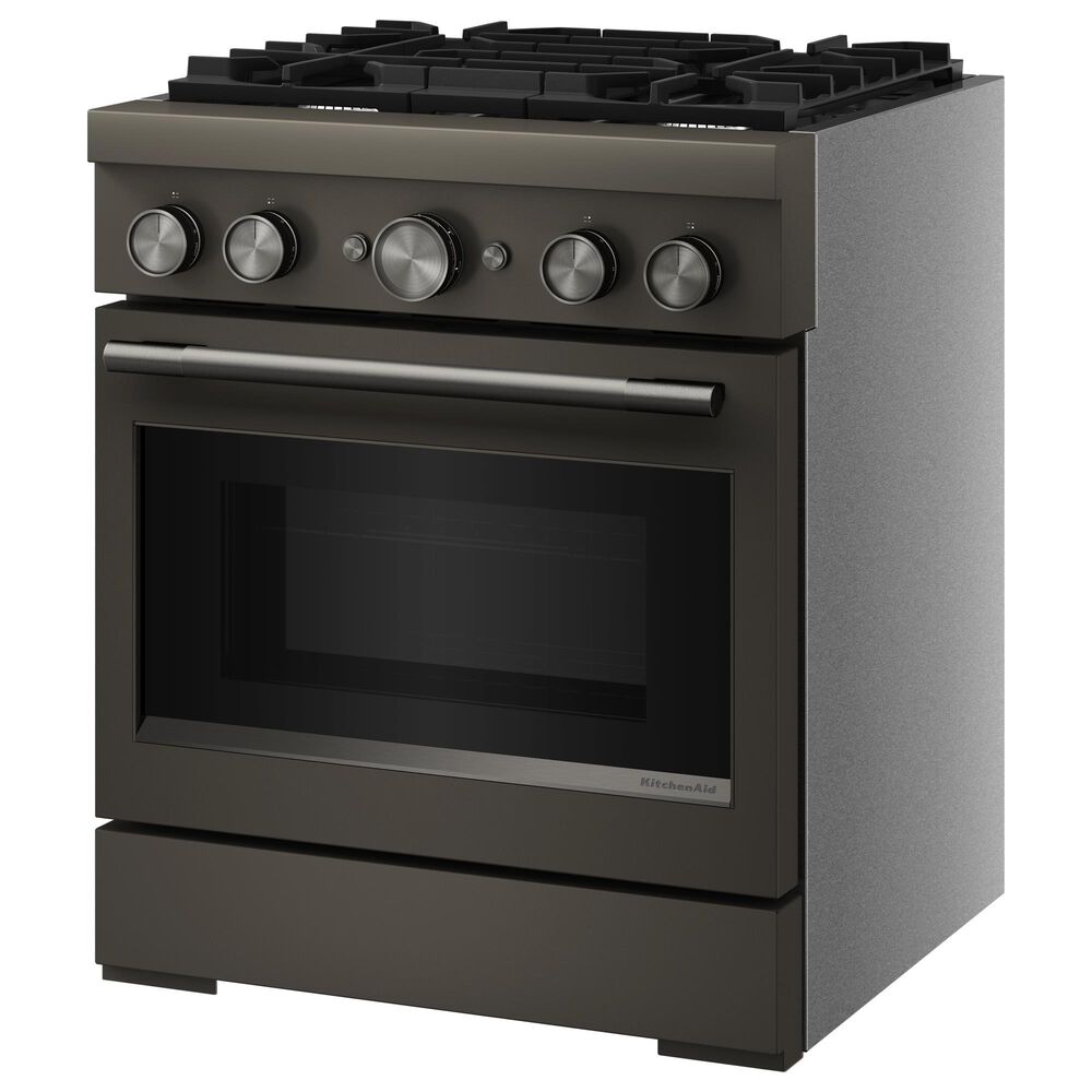 KitchenAid 4.1 Cu. Ft. Commercial-Style Dual Fuel Range in Black Ore, , large