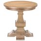 Belle Furnishings Haven Hills Round End Table in Camel Beige, , large