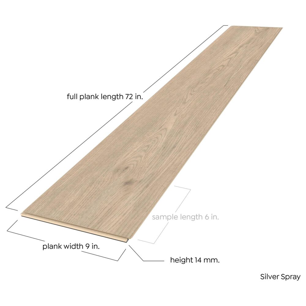 Cali Flooring Longboard Icons Silver Spray 9" x 72" Luxury Vinyl Plank, , large