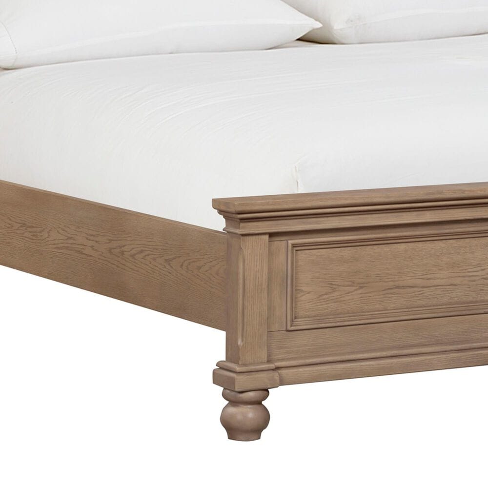 Riva Ridge Oxford King Sleigh Bed in Tan with USB Ports, , large