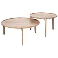 Mercana Cleaver II Nesting Coffee Tables in Dark Brown (Set of 2)