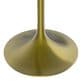 Leisuremod LeisureMod Verve Collection 48 Round Dining Table, Brushed Gold Base with Sintered Stone Grey Top, , large