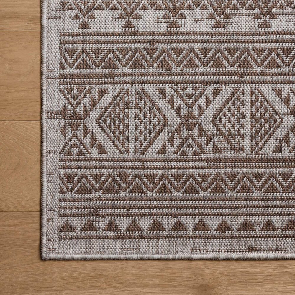 Loloi Easton Coffee and Dove 2&#39;3&quot; x 3&#39;9&quot; Indoor/Outdoor Area Rug, , large