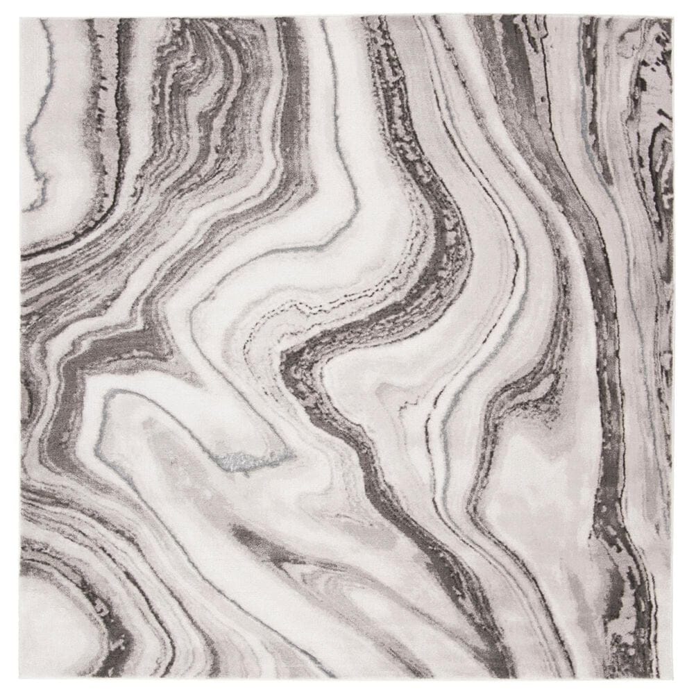 Safavieh Craft CFT819G 9" Square Grey and Silver Area Rug, , large