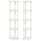 HOMLUX 5-Tier Multi-Purpose Corner Open Bookshelf in White (Set of 2), , large
