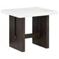 Ashley Burkhaus End Table in White and Dark Brown, , large