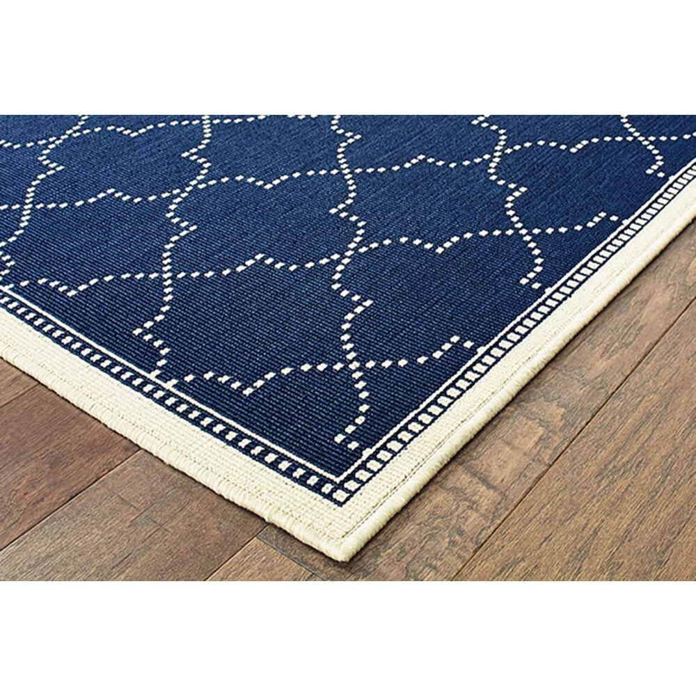 Oriental Weavers Marina 6025P 7&#39;10&quot; x 10&#39;10&quot; Navy and Ivory Area Rug, , large