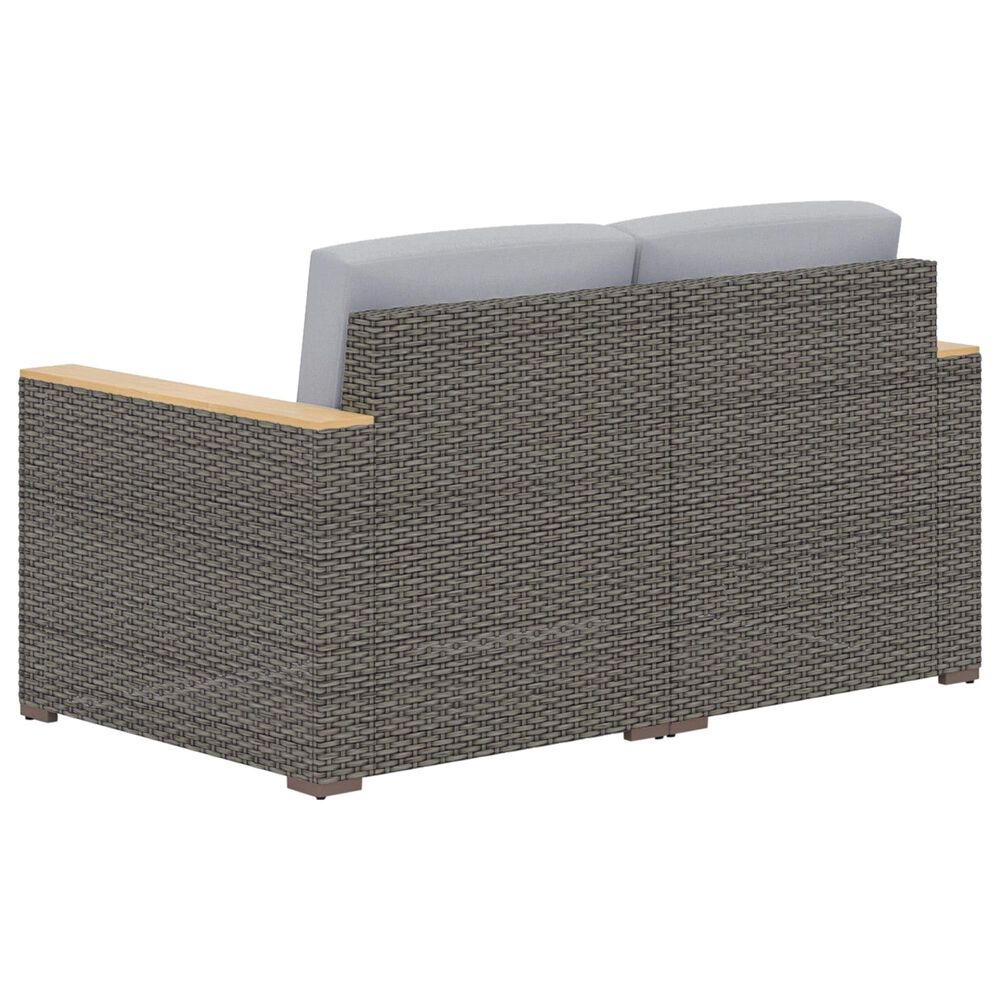 Homestyles Boca Raton 4-Piece Patio Loveseat Set in Brown and Gray, , large